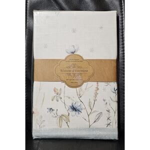 Maison d'Hermine Cloth Napkin (4) Ice Floral 100%Cotton Cottagecore Quiet Luxury